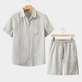 SHORT SLEEVE SUMMER SET/BEIGE