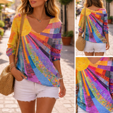 Maja | Vintage šarena patchwork majica kratkih rukava