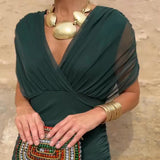 Louise™ duga svečana haljina elegantnog V-izreza