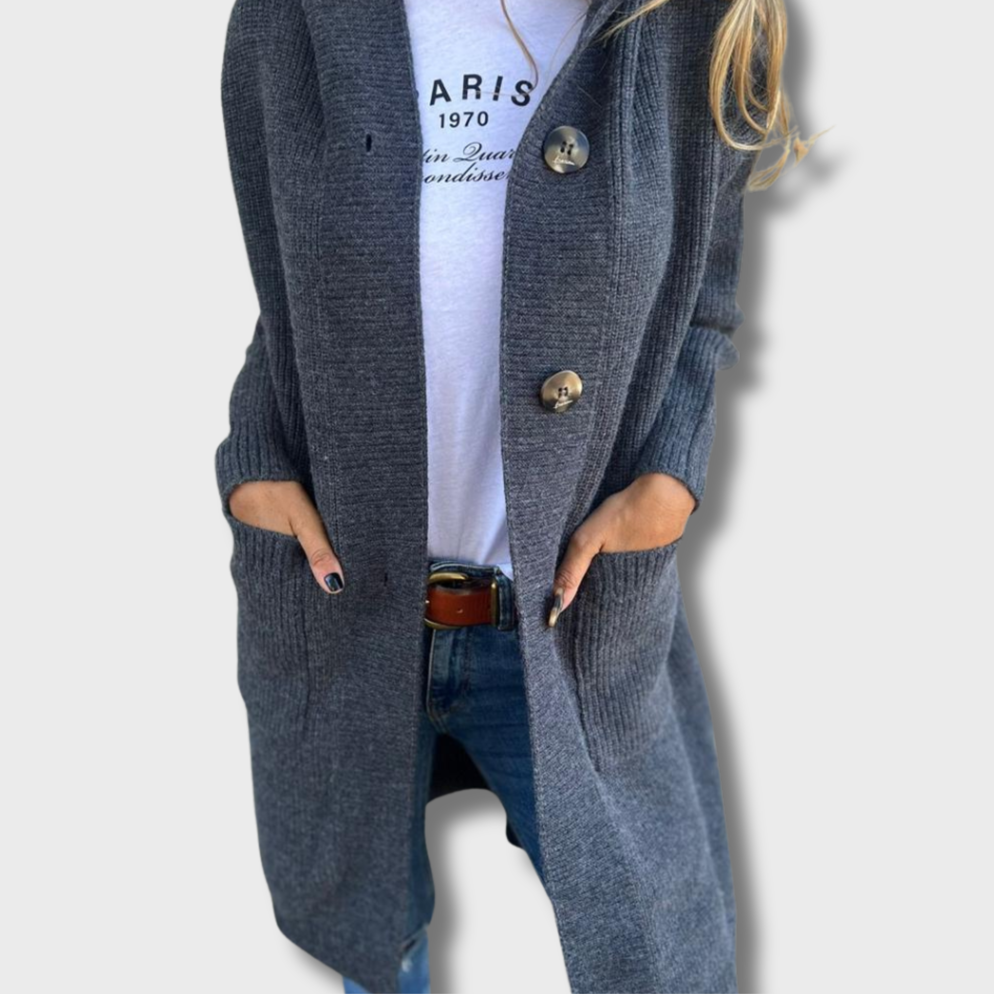 Olga | Elegantni dugi pleteni kardigan