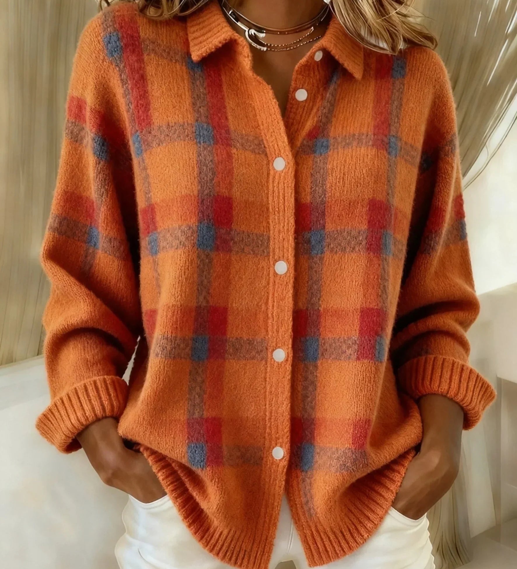 Felicia™ | Rento Karirani Džemper