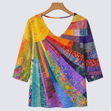 Maja | Vintage šarena patchwork majica kratkih rukava