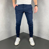 Mornarske karirane hlače slim-fit kroja