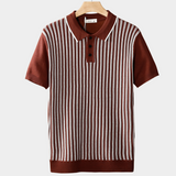 Polo majica s okomitim prugama boje hrđe