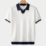 Polo majica s teksturnim kontrastom