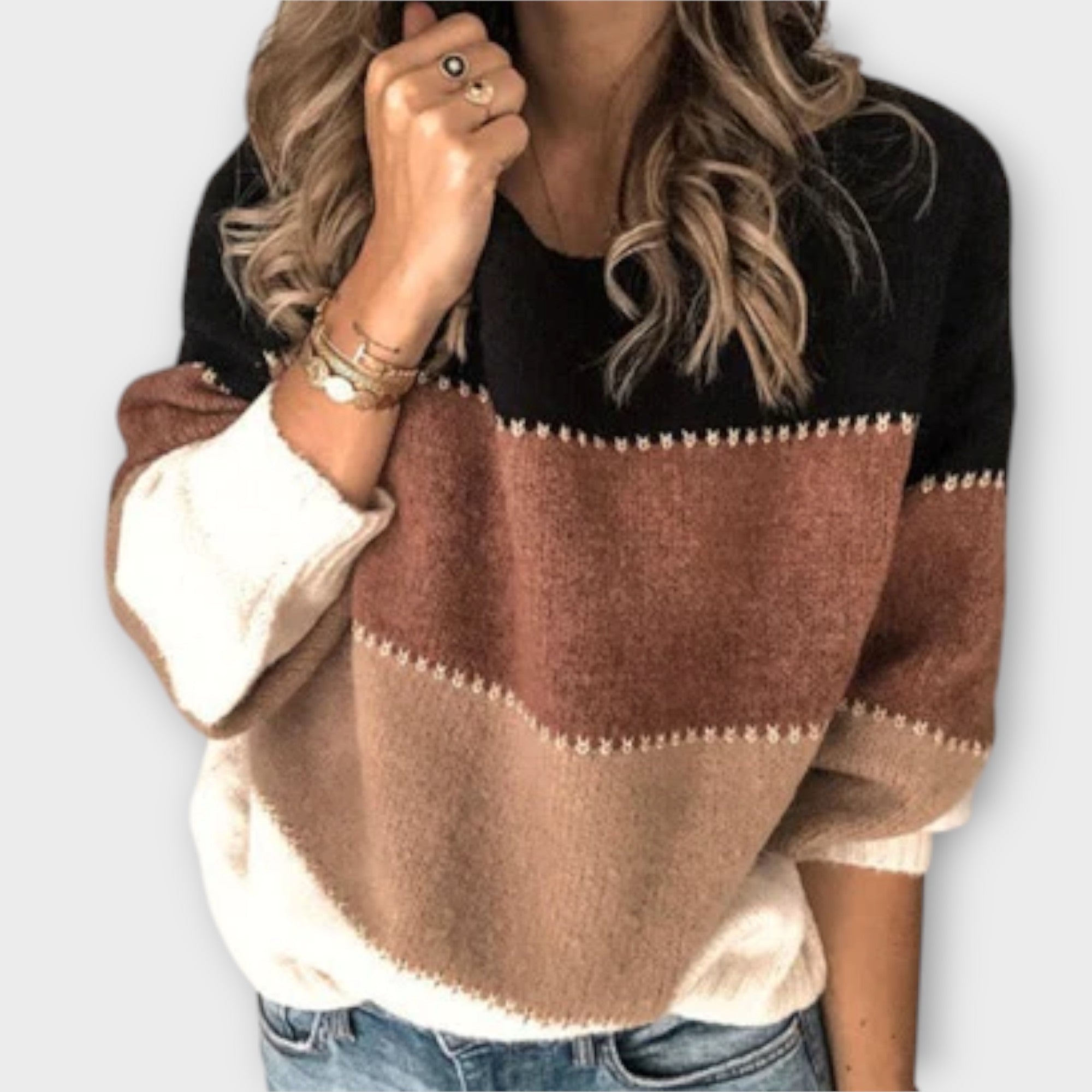 Karolína | Elegantna prugasta majica dugih rukava