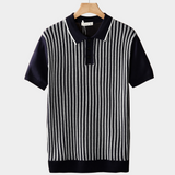 Mornarska polo majica s okomitim prugama
